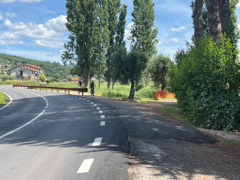 Der Trasimeno-Radweg von San Feliciano aus.