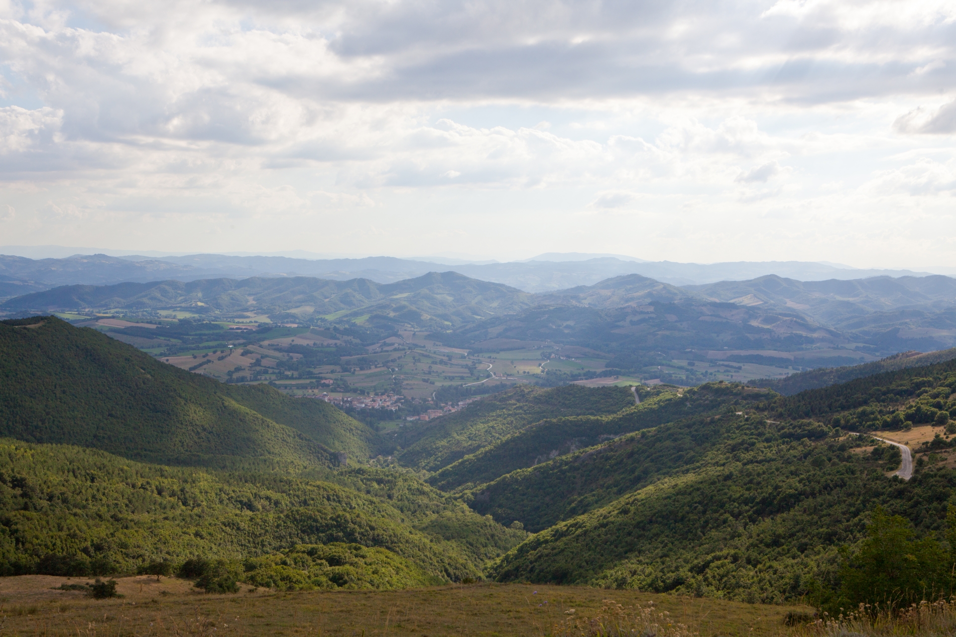 Mountain bike trail from Gubbio to mount Sant'Ubaldo