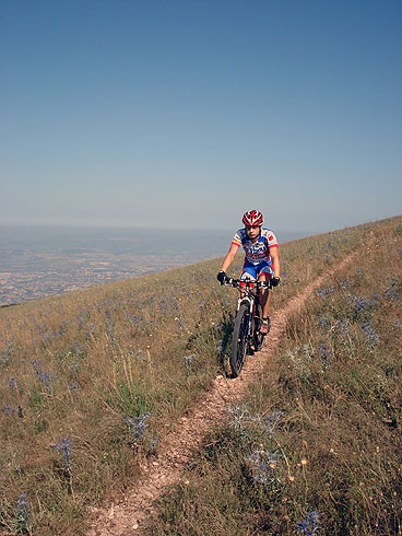 Assisi, Spello and the steep slopes of Mt. Subasio