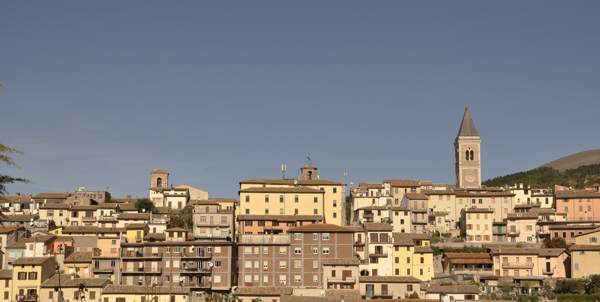 The Apennines and the green hills of Gualdo Tadino