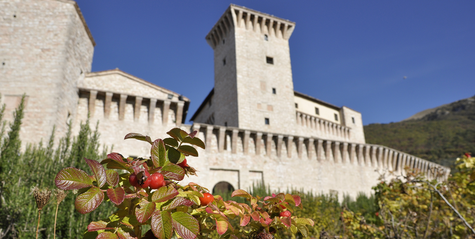 The Apennines and the green hills of Gualdo Tadino