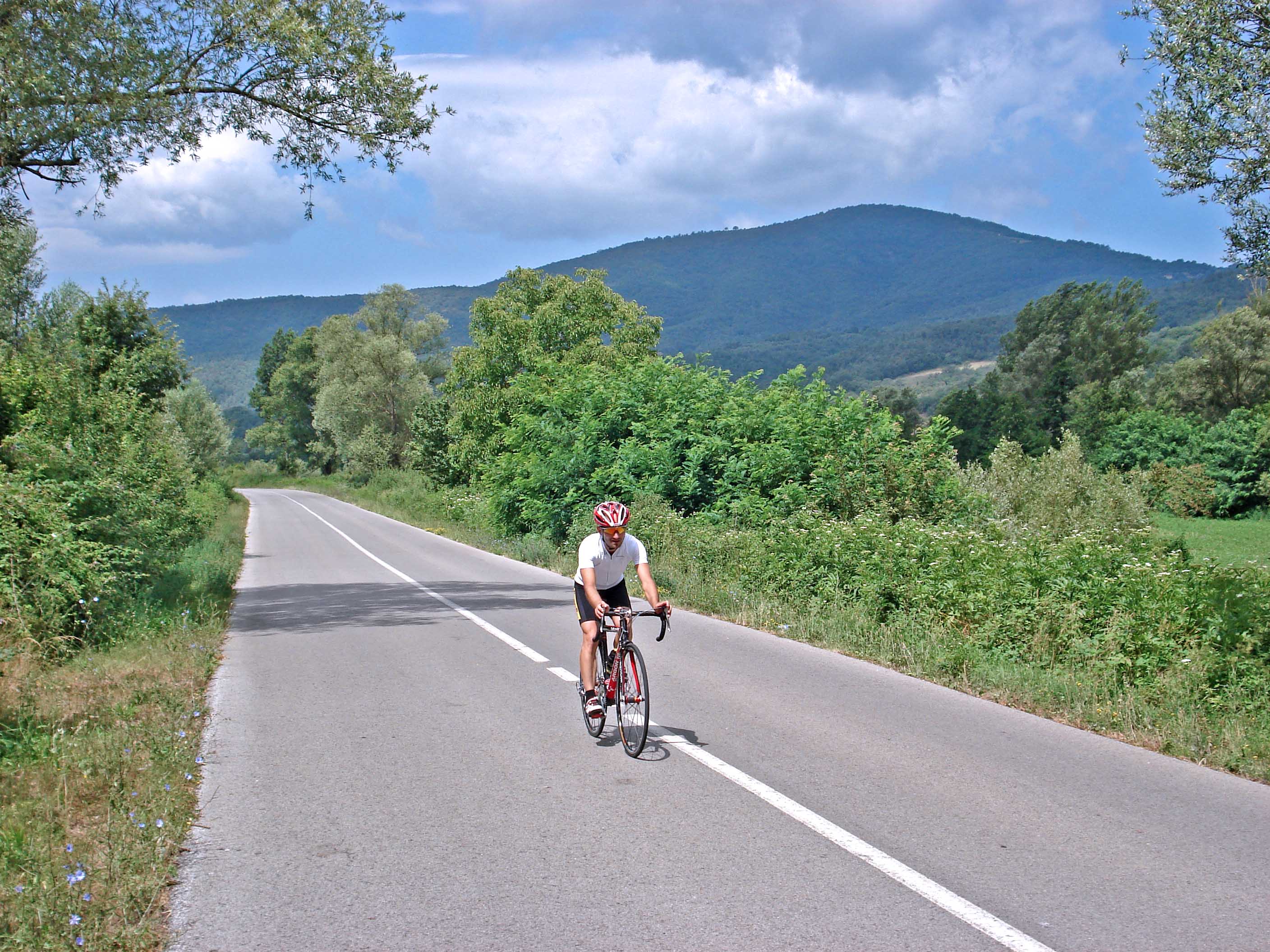 The Apennines and the green hills of Gualdo Tadino