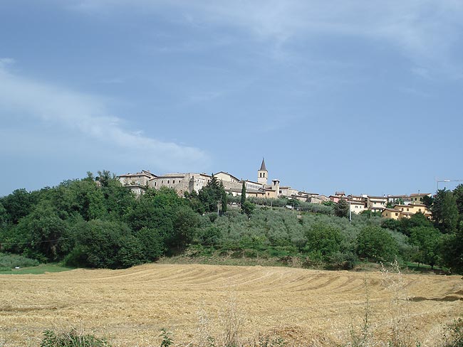 The Monti Martani hills and the "Town of the Two Worlds"