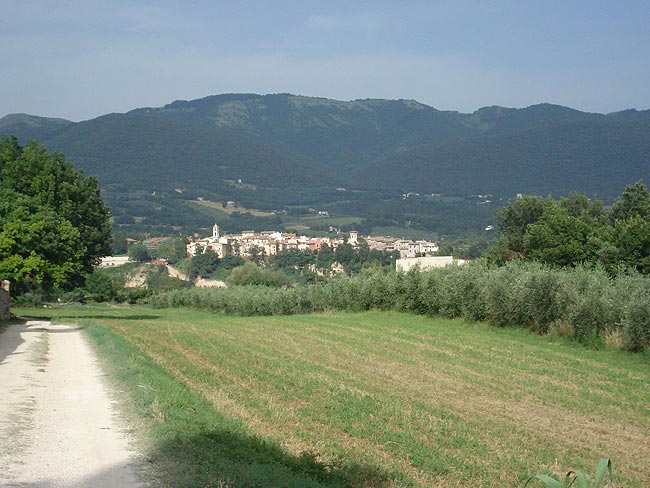 The Monti Martani hills and the "Town of the Two Worlds"
