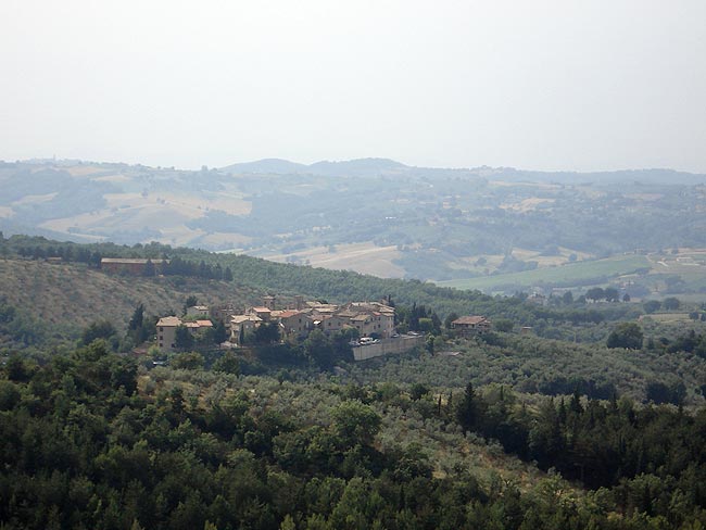 The Monti Martani hills and the "Town of the Two Worlds"
