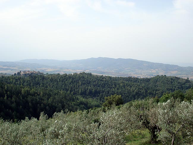 The Monti Martani hills and the "Town of the Two Worlds"