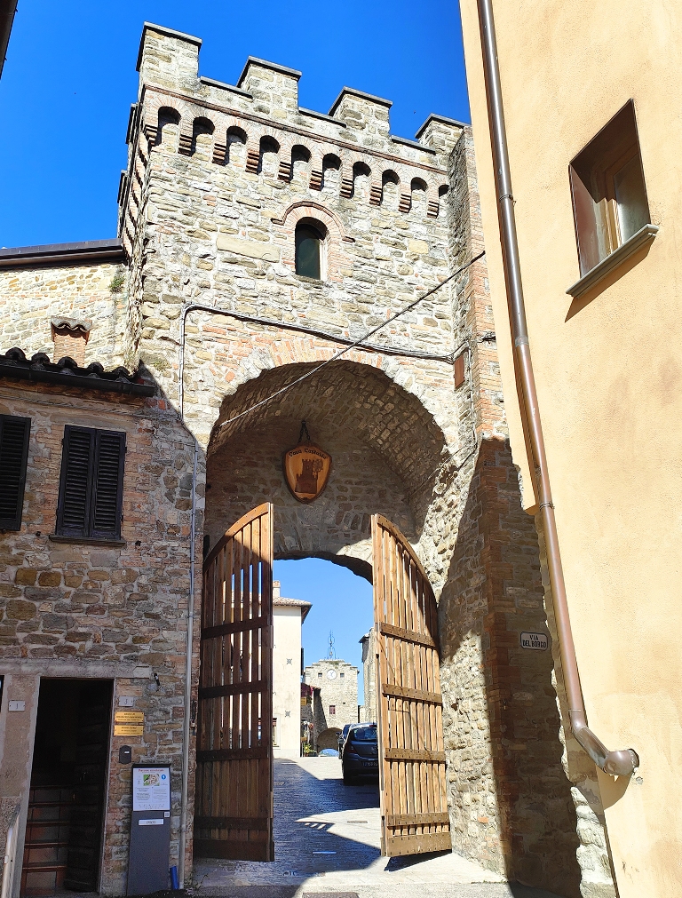 Medieval gate entrance to the village of Casacastalda